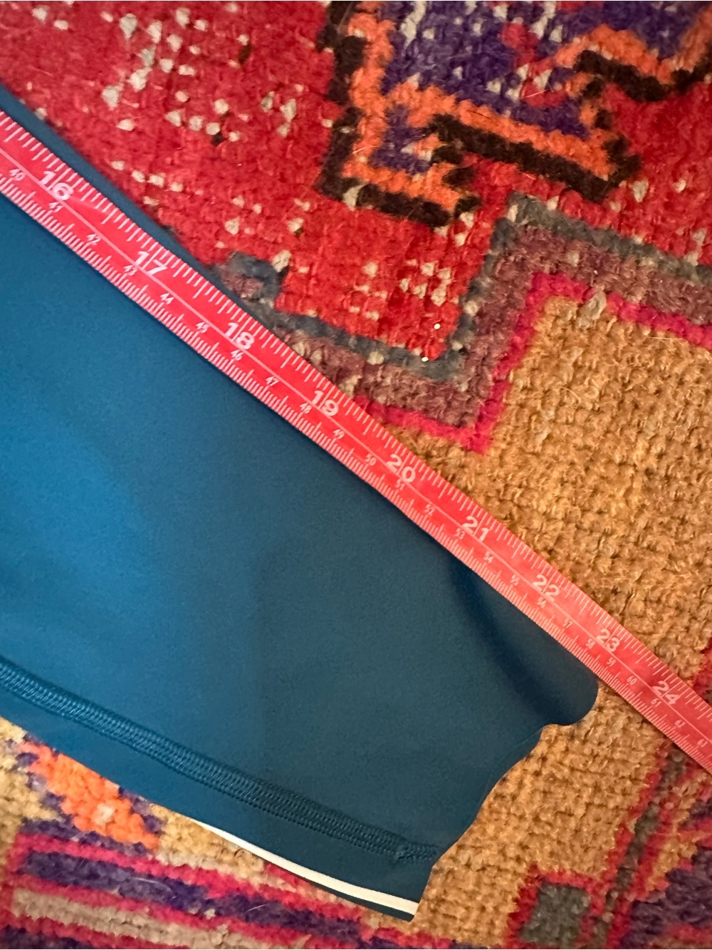 LULULEMON leggings teal with rainbow sz 2 - worn once - Picture 7 of 11